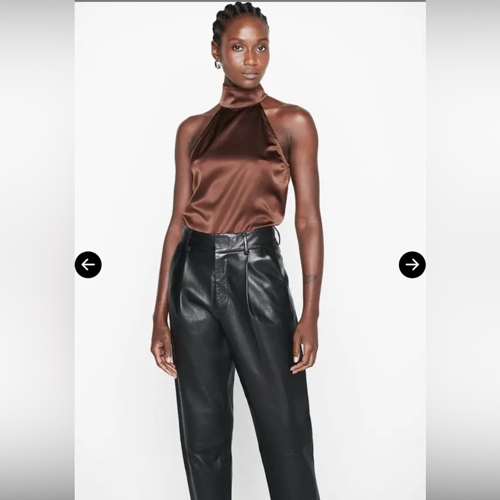 Elegant Brown Sleeveless Top
